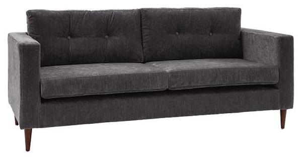 Product photograph of Whitwell 3 Seater Charcoal Fabric Sofa from Choice Furniture Superstore.