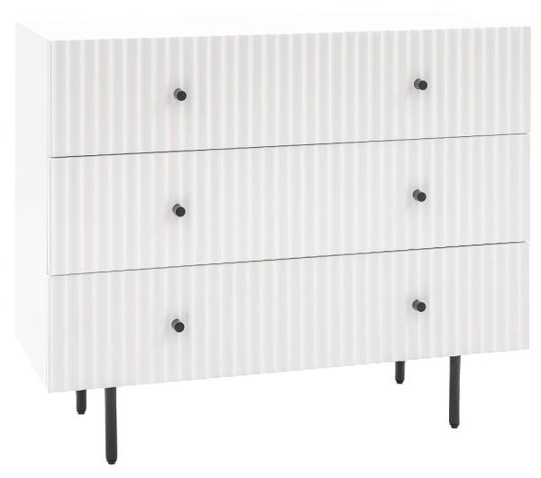 Product photograph of Buckhurst 3 Drawer Chest - Comes In White Grey And Blue Options from Choice Furniture Superstore.