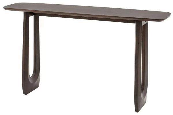 Product photograph of Arc Dark Mango Wood 150cm Console Table from Choice Furniture Superstore.