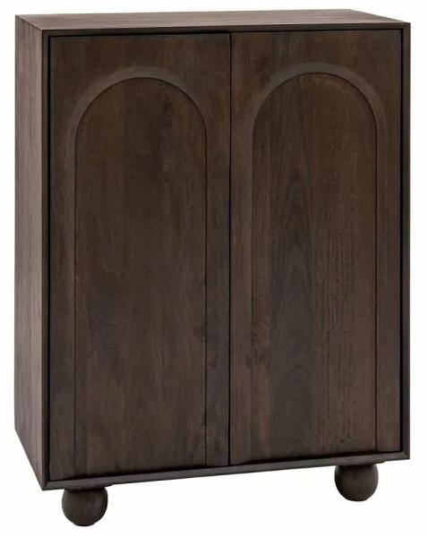 Product photograph of Arc Walnut Mango Wood 2 Door Cupboard from Choice Furniture Superstore.