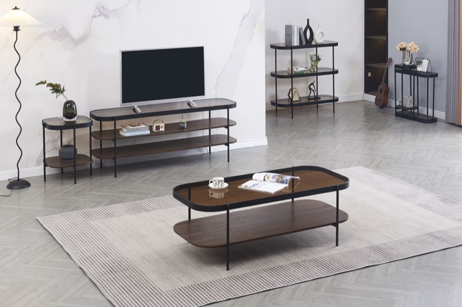 Product photograph of Soho Walnut Rectangular Coffee Table from Choice Furniture Superstore.