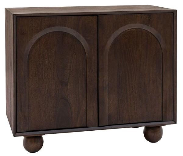 Product photograph of Arc Walnut Mango Wood 2 Door Sideboard from Choice Furniture Superstore.