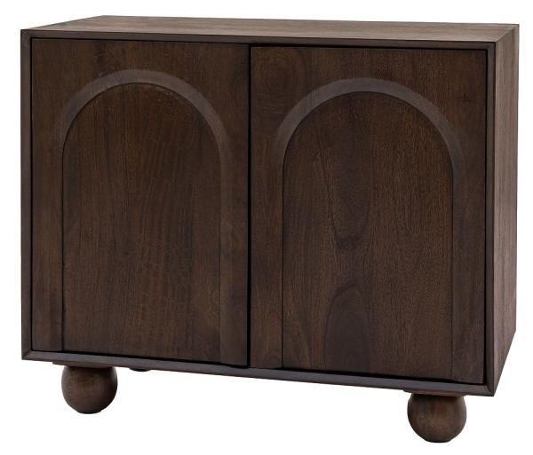 Product photograph of Arc Walnut Mango Wood 2 Door Sideboard from Choice Furniture Superstore.