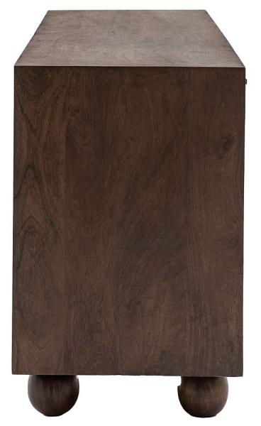 Product photograph of Arc Walnut Mango Wood 4 Door Sideboard from Choice Furniture Superstore.