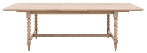 Product photograph of Artisan Oak Extending Dining Table With Bobbin Legs - 120cm-250cm from Choice Furniture Superstore.