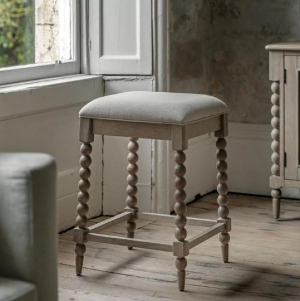 Product photograph of Artisan Natural Square Barstool Solid In Pairs from Choice Furniture Superstore.