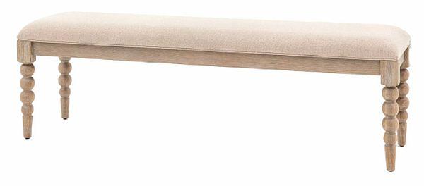 Product photograph of Artisan Natural Dining Bench With Bobbin Legs from Choice Furniture Superstore.