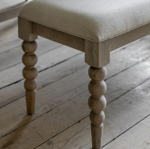 Product photograph of Artisan Natural Dining Bench With Bobbin Legs from Choice Furniture Superstore.