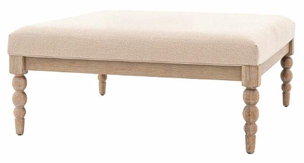 Product photograph of Artisan Upholstered Ottoman Coffee Table With Bobbin Legs from Choice Furniture Superstore.