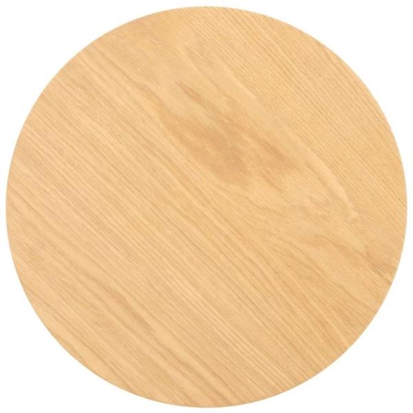 Product photograph of Belfort Oak Fluted Round Side Table from Choice Furniture Superstore.