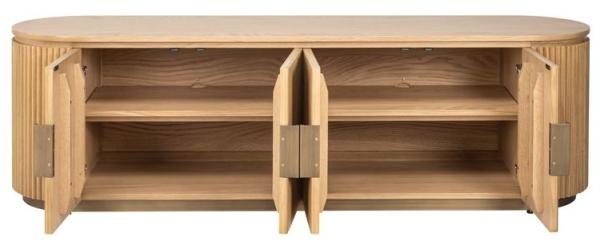 Product photograph of Belfort Oak Fluted Extra Large Curved Tv Unit from Choice Furniture Superstore.