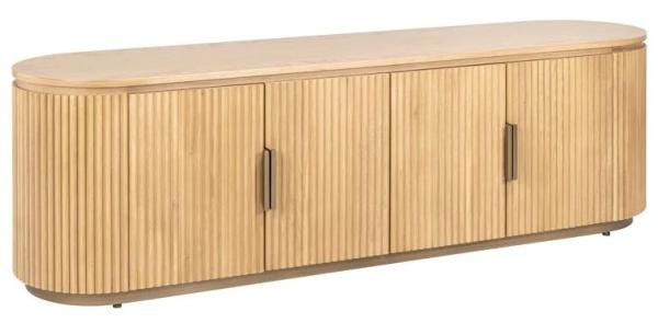 Product photograph of Belfort Oak Fluted Extra Large Curved Tv Unit from Choice Furniture Superstore.