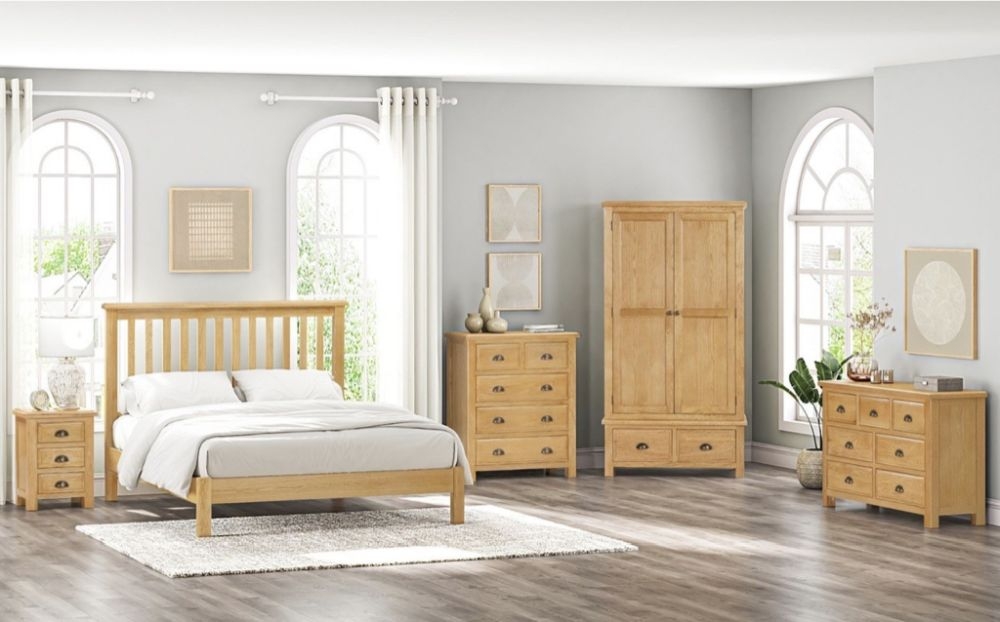 Product photograph of Lugan Oak 2 3 Drawer Chest from Choice Furniture Superstore.