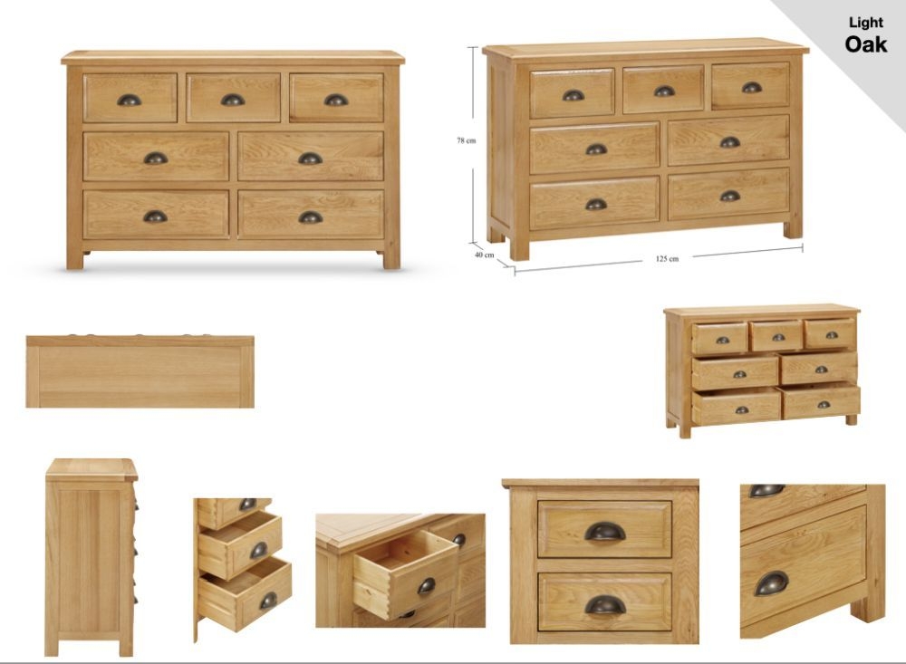 Product photograph of Lugano Oak 3 4 Drawer Chest from Choice Furniture Superstore.