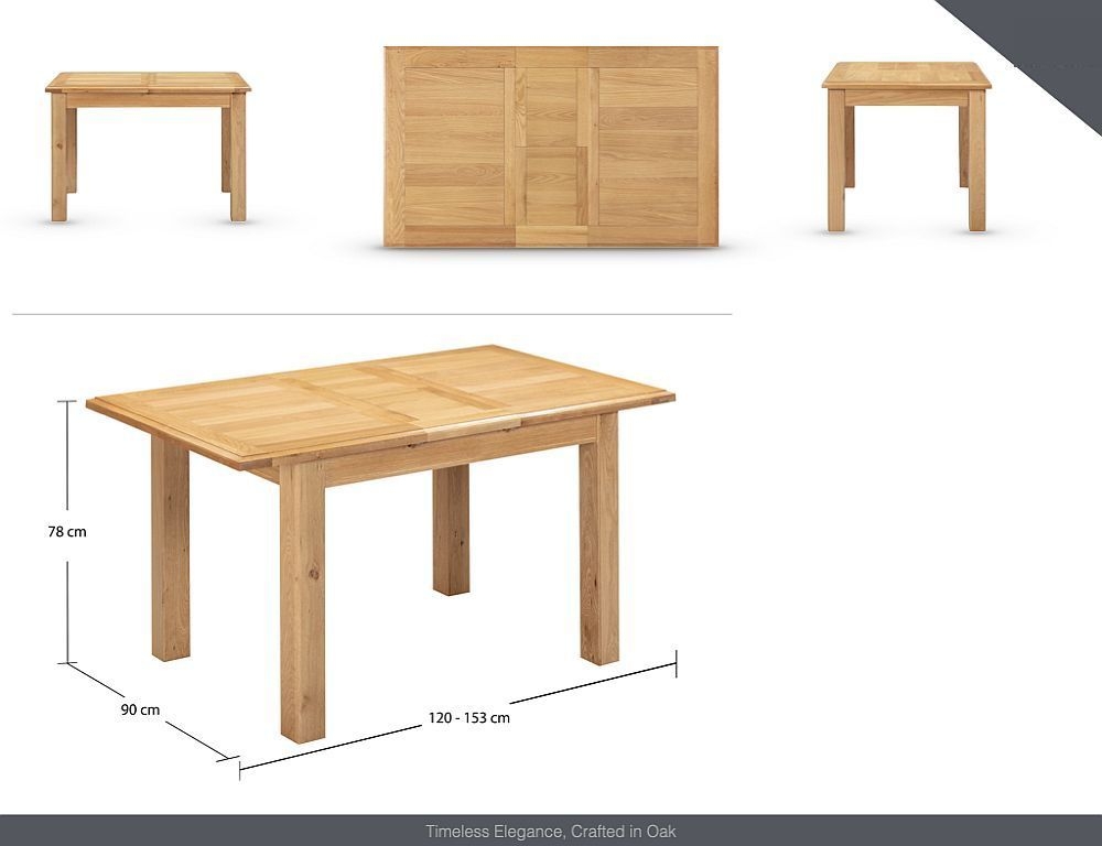 Product photograph of Lugano Oak 4 Seater Rectangular Extension Dining Table from Choice Furniture Superstore.