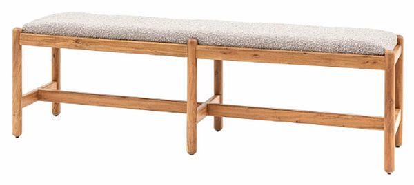 Product photograph of Cannes Natural Acacia Dining Bench from Choice Furniture Superstore.