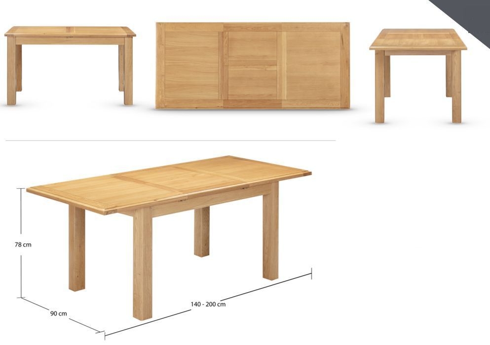 Product photograph of Lugano Oak Extending 4-6 Seater Dining Table from Choice Furniture Superstore.