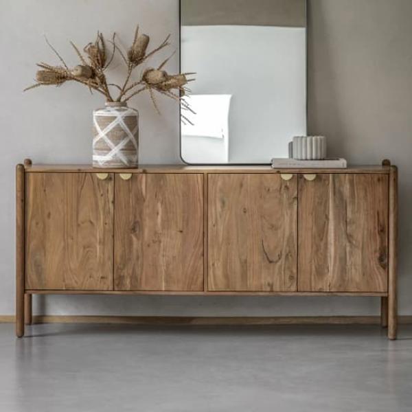 Product photograph of Cannes Acacia Wood 175cm Large Sideboard - 4 Doors from Choice Furniture Superstore.