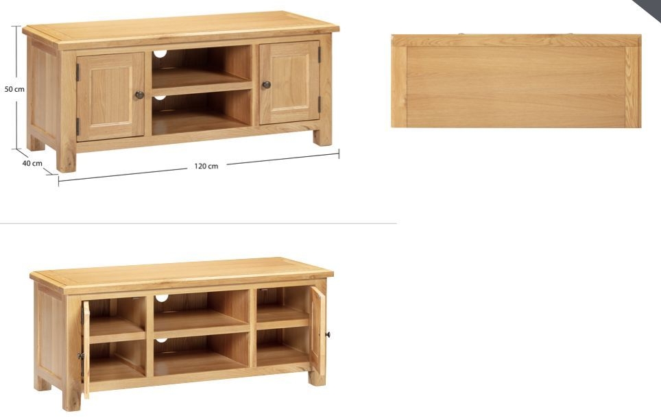 Product photograph of Lugano Oak Large Tv Unit from Choice Furniture Superstore.
