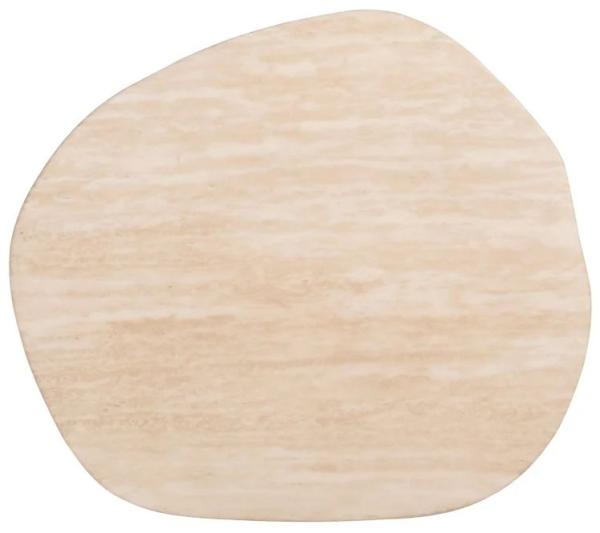 Product photograph of Fictus Beige Travertine Faux Marble Side Table from Choice Furniture Superstore.