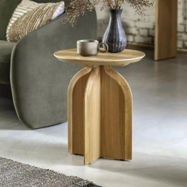 Product photograph of Guffey Natural Round Side Table from Choice Furniture Superstore.