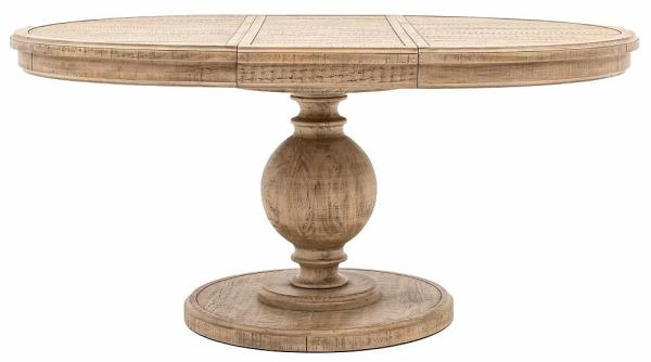 Product photograph of Vancouver Natural Round 4 Seater Extending Dining Table from Choice Furniture Superstore.