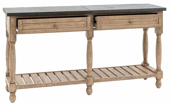 Product photograph of Vancouver Natural 2 Drawer 165cm Console Table from Choice Furniture Superstore.