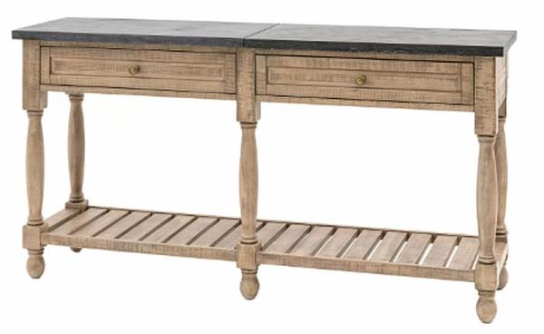 Product photograph of Vancouver Natural 2 Drawer 165cm Console Table from Choice Furniture Superstore.