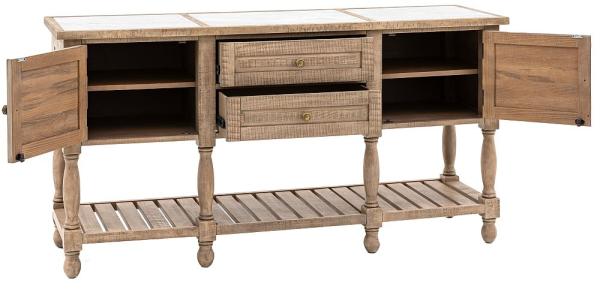 Product photograph of Vancouver Natural 2 Door 2 Drawer Sideboard from Choice Furniture Superstore.