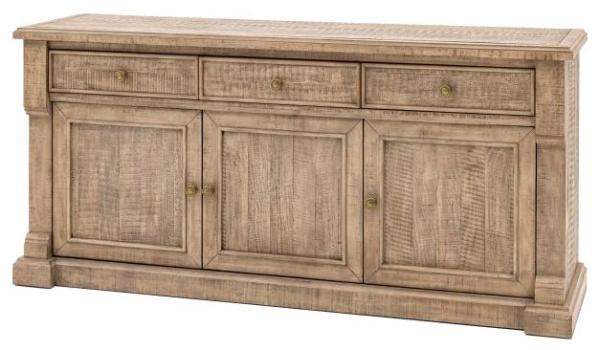 Product photograph of Vancouver Natural 3 Door 3 Drawer Sideboard from Choice Furniture Superstore.