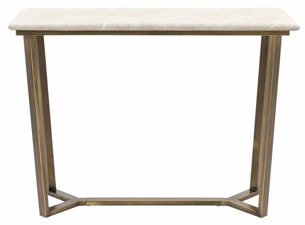 Product photograph of Moderna Travertine Stone 110cm Console Table from Choice Furniture Superstore.