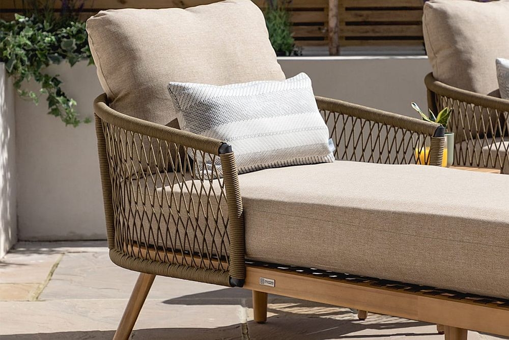 Product photograph of Maze Bali Rope Weave Double Sunlounger Set from Choice Furniture Superstore.