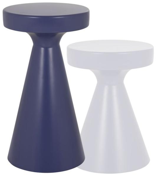 Product photograph of Kimble Purple Metal Tall Round Accent Table from Choice Furniture Superstore.