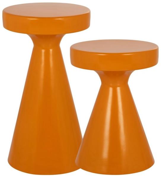 Product photograph of Kimble Orange Round Side Table from Choice Furniture Superstore.