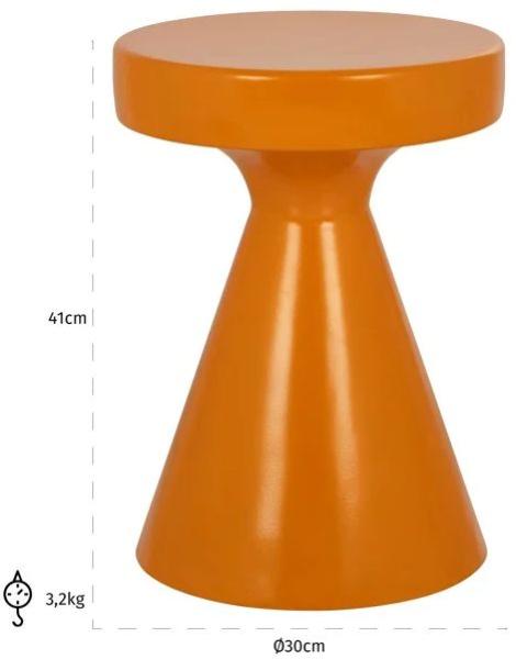 Product photograph of Kimble Orange Round Side Table from Choice Furniture Superstore.