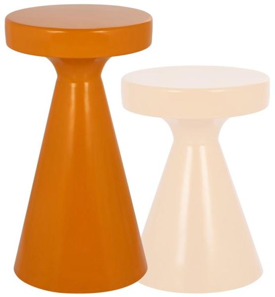 Product photograph of Kimble Orange Large Round Side Table from Choice Furniture Superstore.