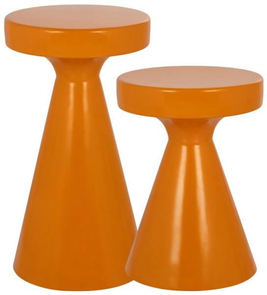 Product photograph of Kimble Orange Large Round Side Table from Choice Furniture Superstore.