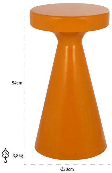Product photograph of Kimble Orange Large Round Side Table from Choice Furniture Superstore.