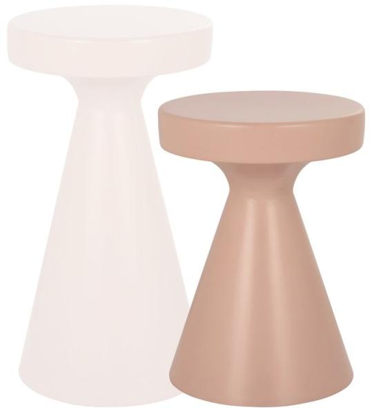 Product photograph of Kimble Pink Round Side Table from Choice Furniture Superstore.