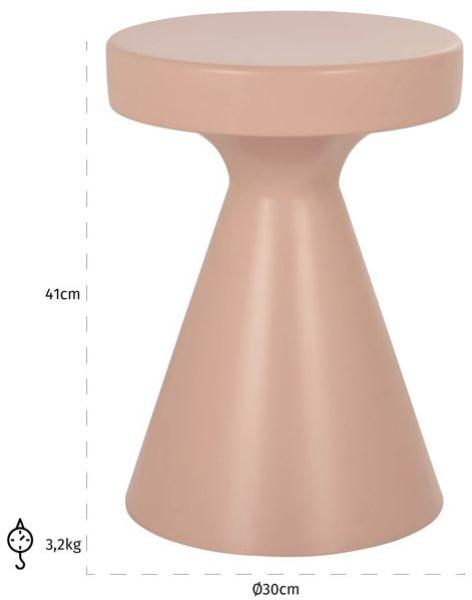 Product photograph of Kimble Pink Round Side Table from Choice Furniture Superstore.