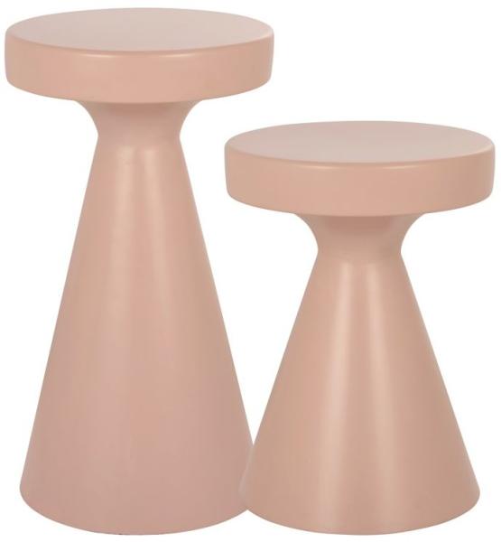 Product photograph of Kimble Pink Large Round Side Table from Choice Furniture Superstore.