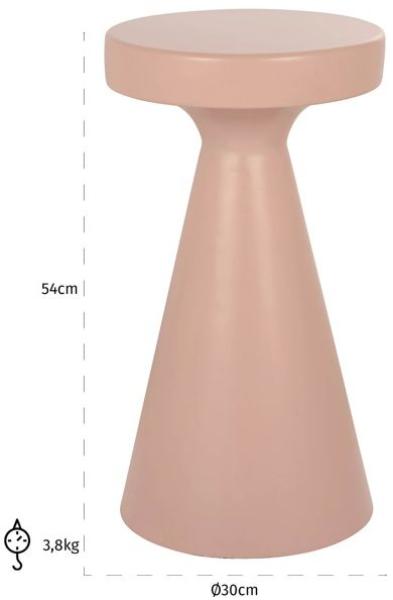 Product photograph of Kimble Pink Large Round Side Table from Choice Furniture Superstore.
