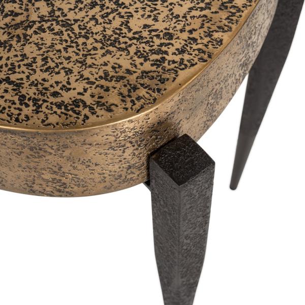 Product photograph of Declan Gold And Black Side Table from Choice Furniture Superstore.