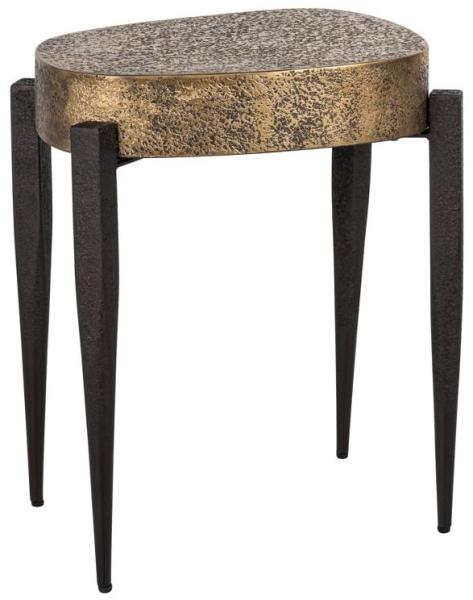 Product photograph of Declan Gold And Black Side Table from Choice Furniture Superstore.