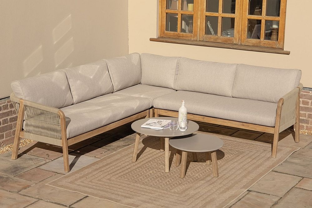 Product photograph of Maze Martinique Rope Weave Corner Sofa Set from Choice Furniture Superstore.