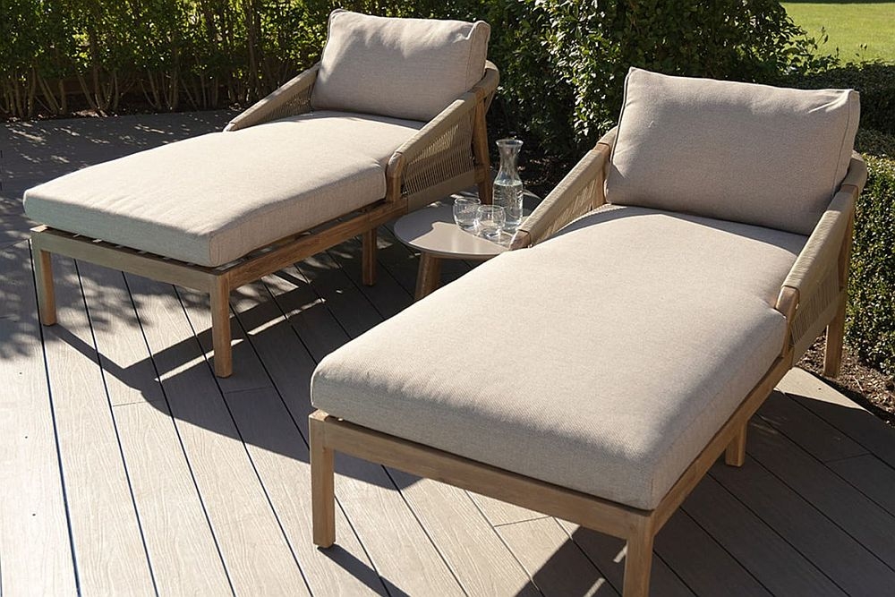 Product photograph of Maze Martinique Rope Weave Double Sunlounger Set from Choice Furniture Superstore.