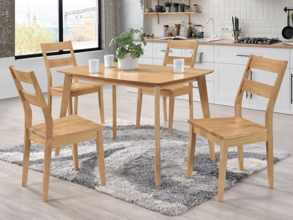 Product photograph of Lexington Light Oak 4 Seater Rectangular Dining Table from Choice Furniture Superstore.