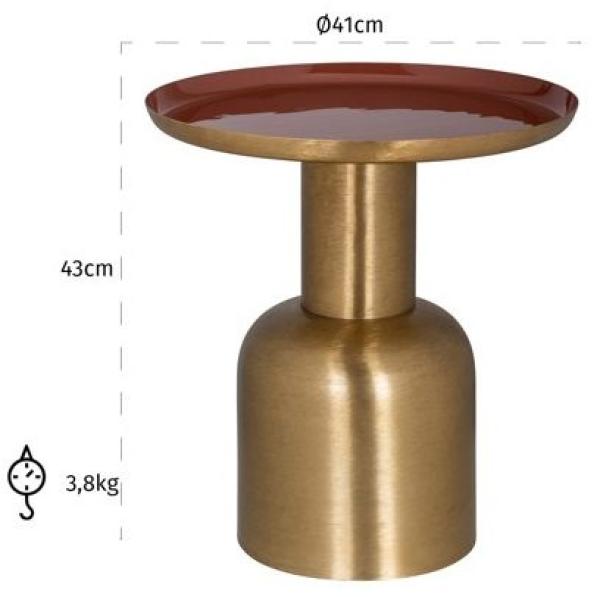Product photograph of Inaya Brushed Gold Round Side Table from Choice Furniture Superstore.