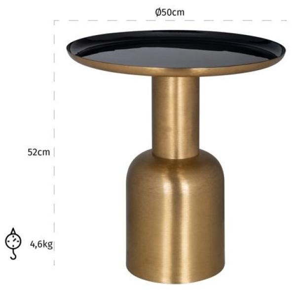 Product photograph of Xara Brushed Gold Round Side Table from Choice Furniture Superstore.