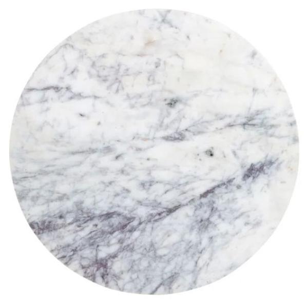 Product photograph of Celine White Marble Top Round Side Table from Choice Furniture Superstore.